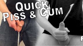 Quick Piss &amp; Cum in public Restroom