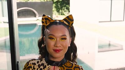 Dick or treat said hot Asian teen kitten Kimmy Kimm to a much older guy