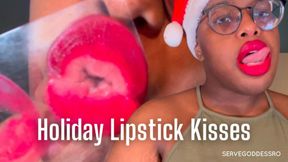 Holiday Lipstick Kisses - Royal Ro red lips plexiglass kisses