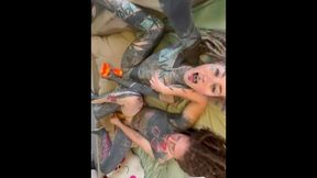 insatiable intime assfuck fuckfest with my trans buddy at home - tat dolls