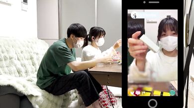 ライブ配信でどこまでバレないか...気持ちよすぎるライブ配信、、。Japanese hentai video. 素人/NTR/巨乳