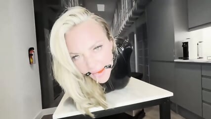 Rubber latex Cat Burglar gets super tight wrap gag and hogtied punishment  Kinky4Ever