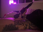 FTM-Tries to be quiet while jerking off as fast as possible-FAT PUSSY, THICK THIGHS