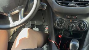 Alisa - POV feet - long drive with heel and barefeet