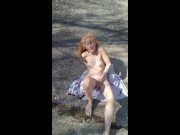Ruby Masterbates Under Bridge On Side Of Interstate