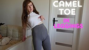 I am showing my cameltoe in leggings