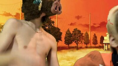 Watch as Demon Slayer goes wild in anime cosplay, taking raw anal and rimming action like a champ!