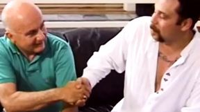 Married MILF blows hubby and sucks his friend before anal threesome