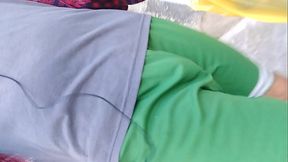 Walking in the street without underwear