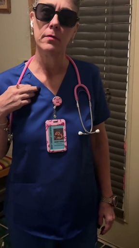 55yo Nurse Cherry has to stop being stepmom, so she can be a nurse and do an extraction on 35yo stepson!   Clip 1