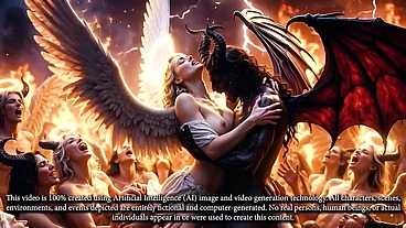 Heaven and Hell Orgy - AI Generated Fantasy