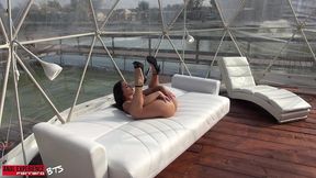 bts of the scene: sara diamante gets gapes and anal fuck no stop, introduced by luca ferrero.