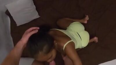 Asian amateur teen girlfriend gym workout and horny sex after