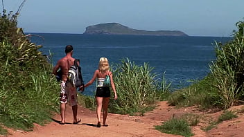 Chloe Delaure Loves Getting DP&#039_d On The Ocean Rocks
