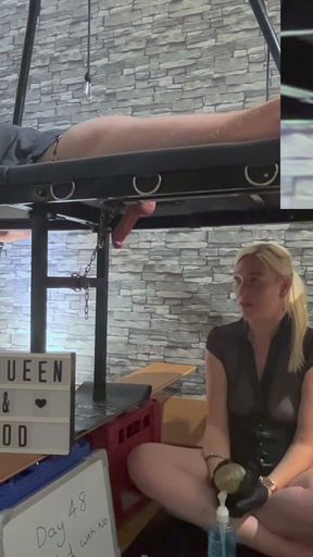 Milking Table Chastity Unlock Multiple Ruined Orgasms   Clip 1