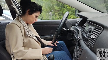 FRUSTRATED WOMAN DESPERATION CAR PROBLEMS PE DAL PUMP FETISH