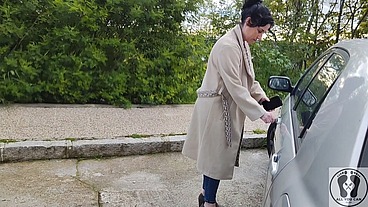 FRUSTRATED WOMAN DESPERATION CAR PROBLEMS PE DAL PUMP FETISH
