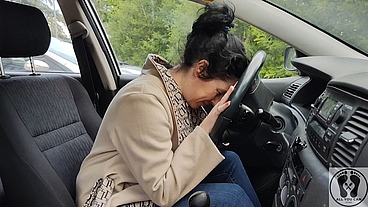 FRUSTRATED WOMAN DESPERATION CAR PROBLEMS PE DAL PUMP FETISH