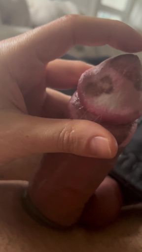 Handjob Big Cock Cut Oil Cockring