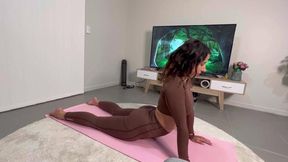 Yoga To Rough Fuck & Creampie