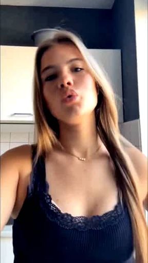 Beautiful blond teen