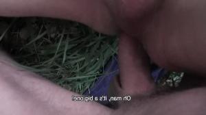dilettante lad sucks a strangers penis outdoors