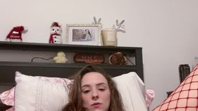 Enticing Dirty Talk Leads To Dildo Fucking in Red Lingerie