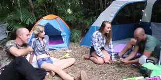 Two sultry babes Alyssa Cole and Haley Reed share their wet pussies