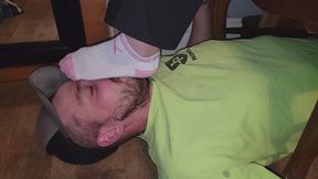 Chrissy makes slave worship her shox and socks