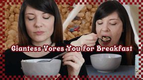 Giantess Vores You for Breakfast