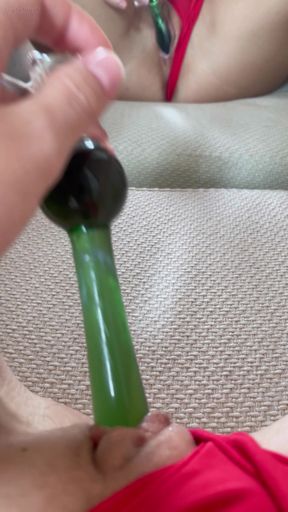 She start to play near mirror and dont stop until have orgasm