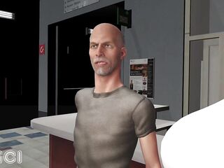 Large butt nurse gives tugjob to grand-daddy with large dong - CG Comics - OCICI