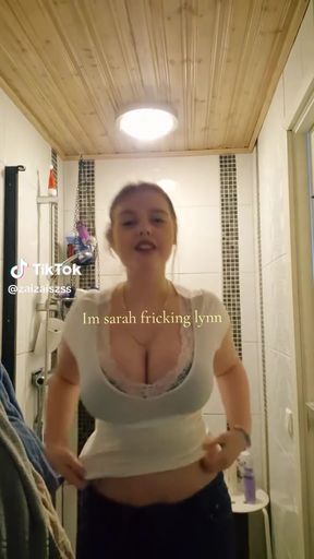 TikToker with big tits dances for the camera