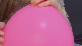 Naked feet and a giant 36 inch pink balloon (no pop)