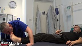 Doctor Worships Patients Feet and Eats Cum From Feet