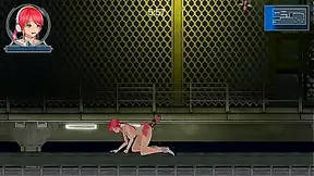 Red haired girl has sex with robot man in Idol run hentai act erotic game