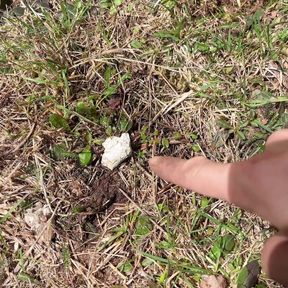 Pee on the Ground Near Truck Wheel