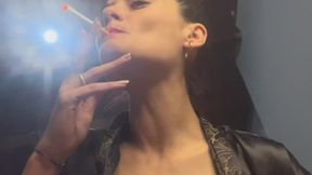 Your sexy smoker in a domme look, all black (compilado)