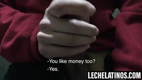 LecheLatinos.com - Me and kinky Nicolas jerk off in a public bathroom stall