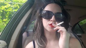 sage eldritch red lipstick cigarette smoking: inhales & exhales