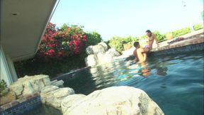 Pool fantasy outdoor fuck