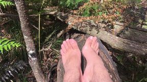 In the Deep Bush Land Where No One Goes Is a Man Playing with His Extra Long Toes - Manlyfoot