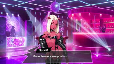Succubus Teases Femboy Futa in Latex Lingerie at the Night Club