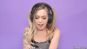 Rory reacts to huge cocks in solo jerk compilation