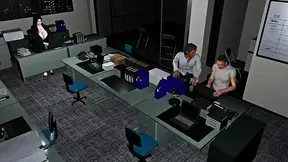 Slutty BBW mom cheats on her husband with boss in animated office