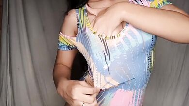 Peach peeking under tight clothes dances