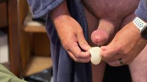 Precum and Edging Eating Premature Ejaculation Cum