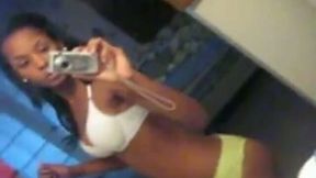 Homemade selfshot clip with me looking at myself in the mirror