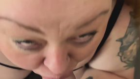 BBW Edges Trans Girl to Second Orgasm Before Facial