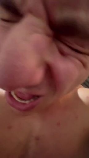 Daddy’s big thick cock fucking a moaning twink Latino ass raw and loud